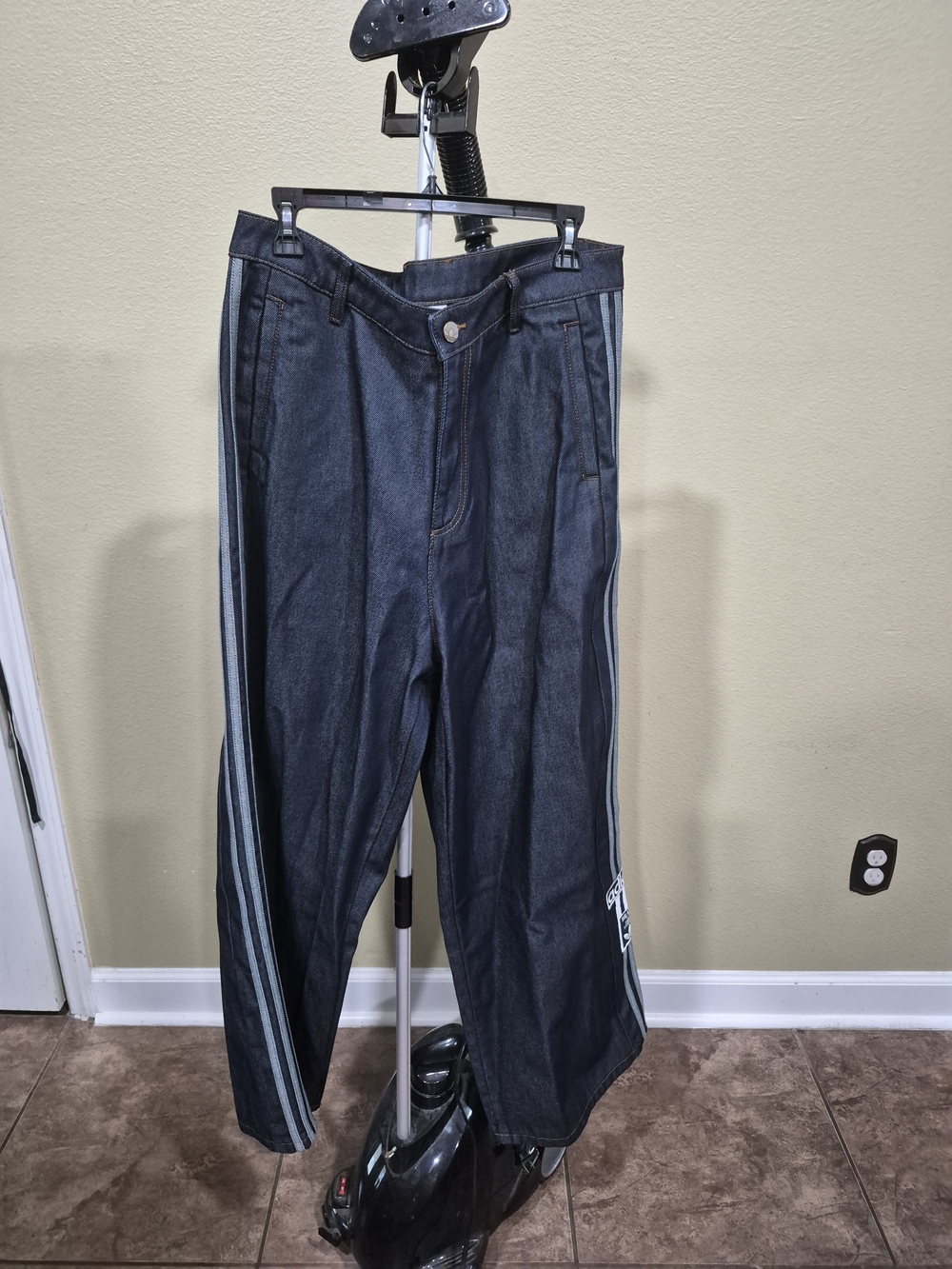 Adibreak Mid Rise Wide Leg Women's Denim Pants Size 33/ 32
